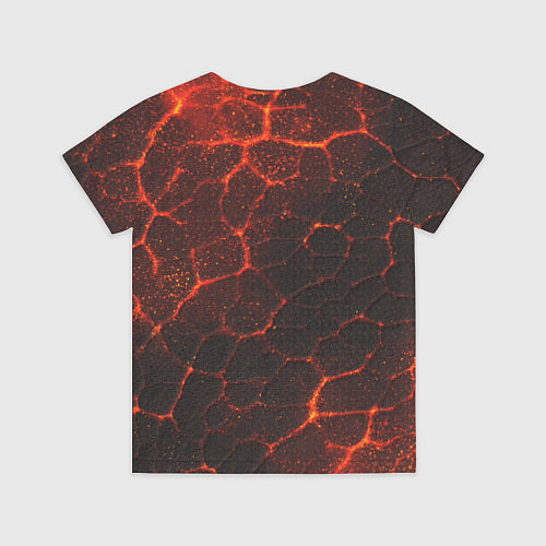 Детская футболка Символ волчья лапа в огненной стихии / 3D-принт – фото 2