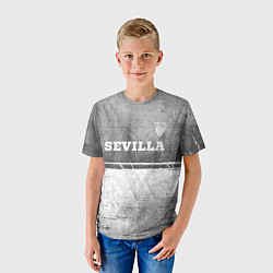 Футболка детская Sevilla - grey gradient посередине, цвет: 3D-принт — фото 2