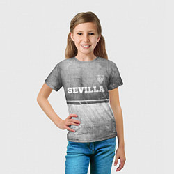 Футболка детская Sevilla - grey gradient посередине, цвет: 3D-принт — фото 2