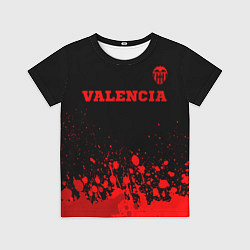 Футболка детская Valencia - red gradient посередине, цвет: 3D-принт