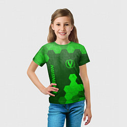Футболка детская Changan - green gradient вертикально, цвет: 3D-принт — фото 2