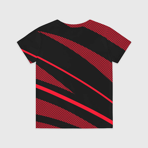 Детская футболка Sport чёрный и красный полосы / 3D-принт – фото 2