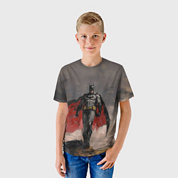 Футболка детская Бэтмен стоит на обрыве скалы, цвет: 3D-принт — фото 2