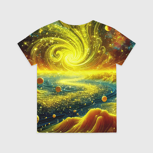 Детская футболка Neon galaxy - ai art fantasy / 3D-принт – фото 2