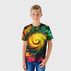 Футболка детская Neon space - ai art fantasy, цвет: 3D-принт — фото 2