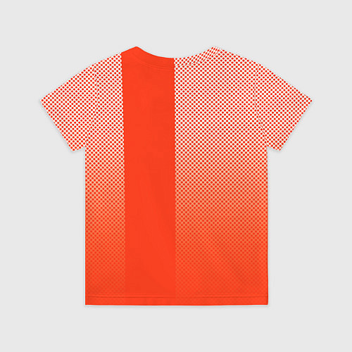 Детская футболка Sport красно-оранжевый с вертикальной полосой / 3D-принт – фото 2