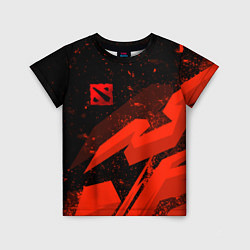 Футболка детская Dota 2 - красные брызги, цвет: 3D-принт