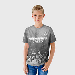 Футболка детская Assassins Creed - grey gradient посередине, цвет: 3D-принт — фото 2