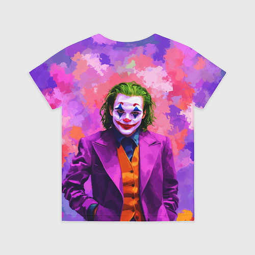 Детская футболка Джокер и фиолетовые краски / 3D-принт – фото 2