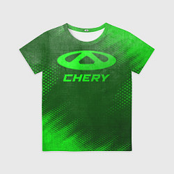 Футболка детская Chery - green gradient, цвет: 3D-принт