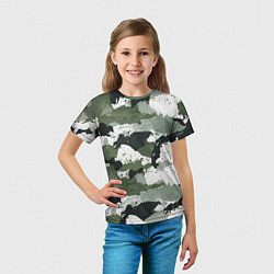 Футболка детская Текстурный камуфляж, цвет: 3D-принт — фото 2