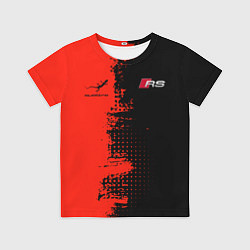 Футболка детская AUDI quattro black and red, цвет: 3D-принт
