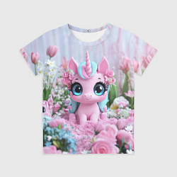 Футболка детская Милая маленькая единорожка, цвет: 3D-принт