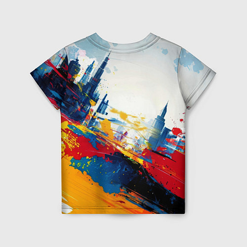 Детская футболка Человек - паук и пролитая краска / 3D-принт – фото 2