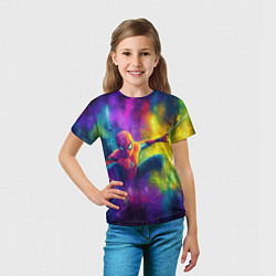 Футболка детская Человек - паук радужные краски, цвет: 3D-принт — фото 2