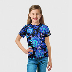 Футболка детская Хохлома негатив, цвет: 3D-принт — фото 2