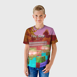 Футболка детская Try again - Minecraft, цвет: 3D-принт — фото 2