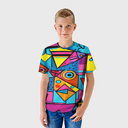 Футболка детская Кислая геометрия, цвет: 3D-принт — фото 2
