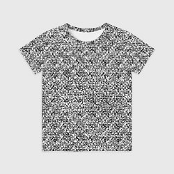 Футболка детская Чёрно-белый текстурный, цвет: 3D-принт