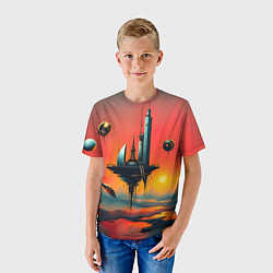 Футболка детская Абстракция в стиле сюрреализма, цвет: 3D-принт — фото 2