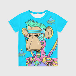 Футболка детская NFT cyber ape UFO, цвет: 3D-принт