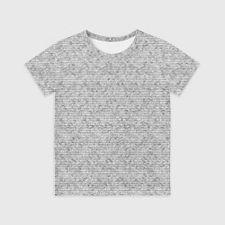 Футболка детская Текстура в тонкую полоску серый, цвет: 3D-принт