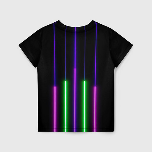 Детская футболка Color Purple green pink / 3D-принт – фото 2