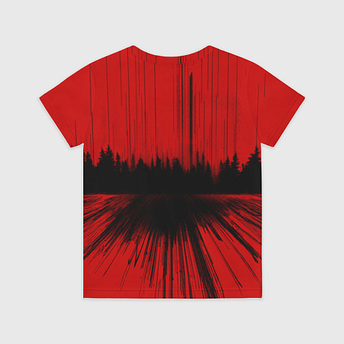 Детская футболка Спорткар на красном фоне / 3D-принт – фото 2