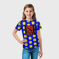 Футболка детская Dota smile pattern, цвет: 3D-принт — фото 2