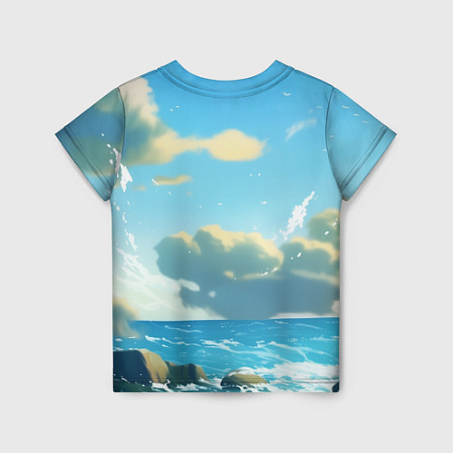 Детская футболка Ariel I love the ocean - русалка - beautiful big p / 3D-принт – фото 2