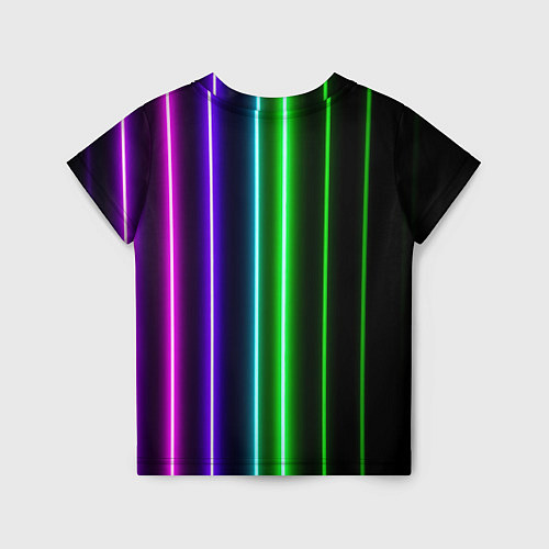Детская футболка Neon lines / 3D-принт – фото 2