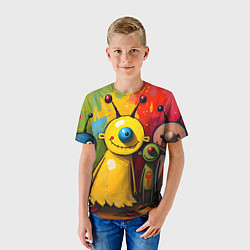 Футболка детская Арт с человечками, цвет: 3D-принт — фото 2