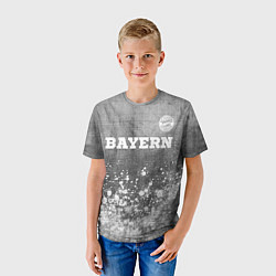 Футболка детская Bayern - grey gradient посередине, цвет: 3D-принт — фото 2