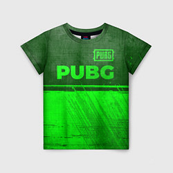Футболка детская PUBG - green gradient посередине, цвет: 3D-принт
