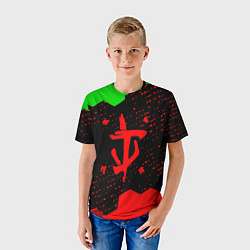 Футболка детская Doom лого соты текстура, цвет: 3D-принт — фото 2
