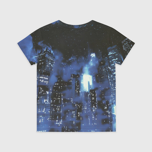 Детская футболка Бэтмен синий город / 3D-принт – фото 2