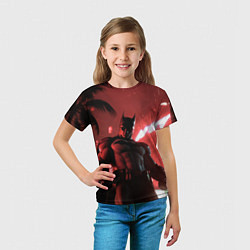 Футболка детская Бэтмен красный ночной город, цвет: 3D-принт — фото 2