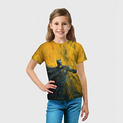 Футболка детская Бэтмен нарисованный кистью, цвет: 3D-принт — фото 2