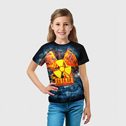 Футболка детская Stalker огненное лого чернобыль, цвет: 3D-принт — фото 2