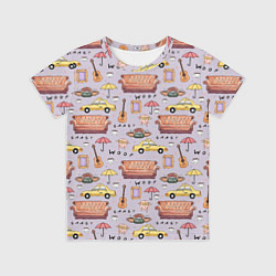 Футболка детская Друзья - паттерн, цвет: 3D-принт