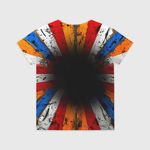 Детская футболка Футбольный мяч в ярких линиях / 3D-принт – фото 2
