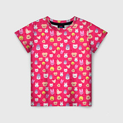 Футболка детская Skzoo pattern pink, цвет: 3D-принт