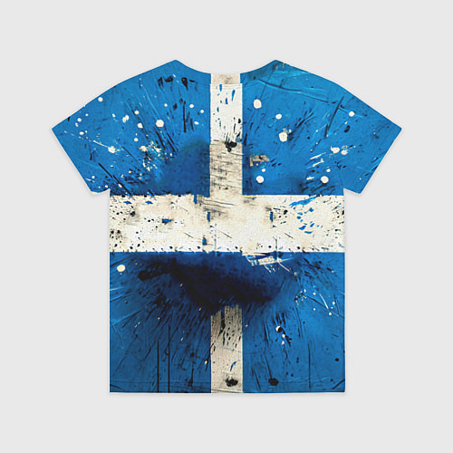 Детская футболка Футбольный мяч на синем / 3D-принт – фото 2