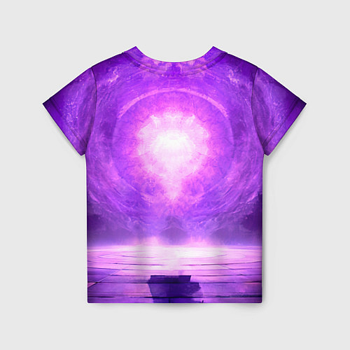 Детская футболка Айкидоист на фиолетовом / 3D-принт – фото 2
