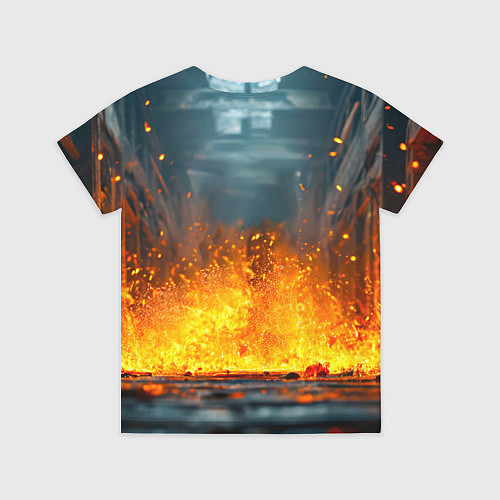 Детская футболка Боксерская груша в огне / 3D-принт – фото 2