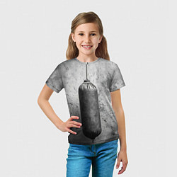 Футболка детская Серая боксерская груша, цвет: 3D-принт — фото 2