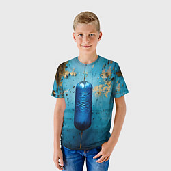 Футболка детская Синяя боксерская груша, цвет: 3D-принт — фото 2