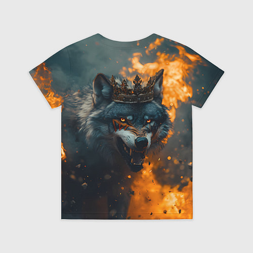 Детская футболка Злой волк в огне / 3D-принт – фото 2