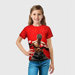 Футболка детская Кикбоксер в красном, цвет: 3D-принт — фото 2