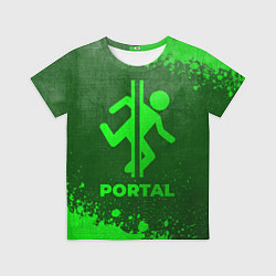 Футболка детская Portal - green gradient, цвет: 3D-принт